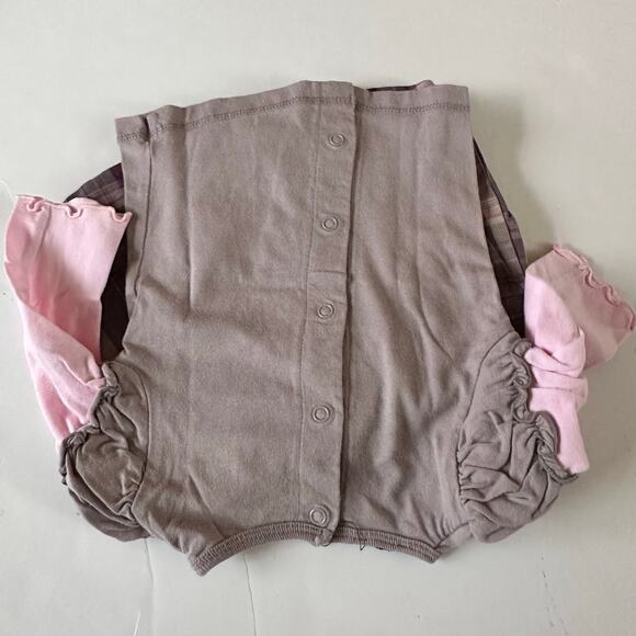 Creeks Girls Purple Plaid Skirt Outfit - Size 6 Months - Picture 7 of 7